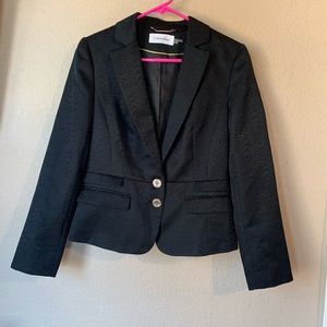 Calvin Klein black blazer hold buttons